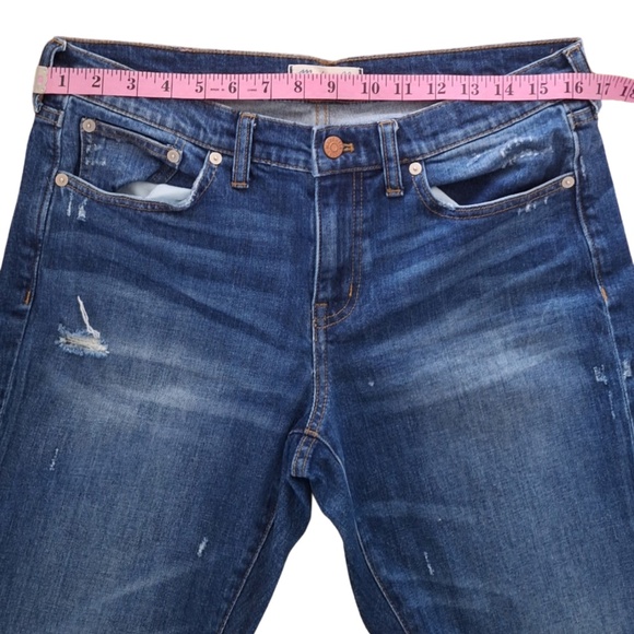 Madewell Slim Boyjean Jeans Sz 29 Medium Wash Distressed Boyfriend Fit Denim - Picture 4 of 11